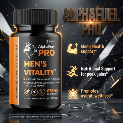 AlphaFuel Pro natural male enhancement formula promoting vitality and overall male wellness